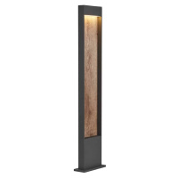 SLV BIG WHITE FLATT POLE 100 Outdoor, stojací LED svítidlo, 3000K, IP65, antracitové/hnědé 10029