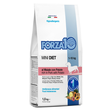 Forza10 Mini Diet Low Grain s vepřovým masem a bramborami - výhodné balení: 2 x 1,5 kg Forza10 Maintenance Dog