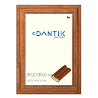 DANTIK rámeček 20 × 30, LYON hnědý sklo čiré