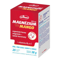 Vitar Magnezium Mango 400 mg + vitamin B6 + vitamin C 20 sáčků