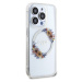 Guess PC/TPU Flowers Ring Glossy Logo MagSafe kryt iPhone 14 Pro čirý