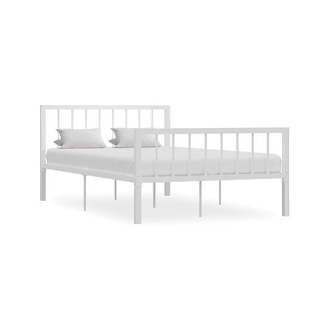Rám postele bílý kov 120 × 200 cm, 284564 SHUMEE