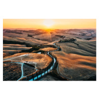 Fotografie An aerial view of a winding, Karl Hendon, 40 × 26.7 cm