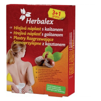 Herbalex hřejivé náplasti s kaštanem 3+1ks + bederní pás