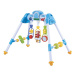 BABY MIX - Dětská hrající edukační hrazdička De Lux blue