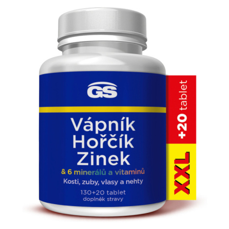 GS Vápník, hořčík, zinek XXL 130+20 tablet Green Swan