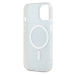 DKNY PC/TPU Repeat Pattern Tonal Stripe Magsafe kryt iPhone 14 modrý