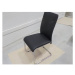 Jídelní židle Emilio (eko kůže černá,ocel) - II. jakost