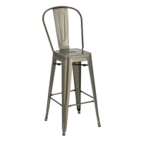 barová židle Paris Back 75cm. metalik