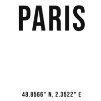 Ilustrace Paris simple coordinates, Finlay & Noa, 30 × 40 cm