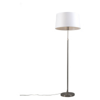 Stojací lampa ocelová s odstínem bílá 45 cm nastavitelná - Parte