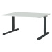 mauser Výškově nastavitelný obdélníkový stůl, š x h 1600 x 900 mm, deska ve světlé šedé barvě, p