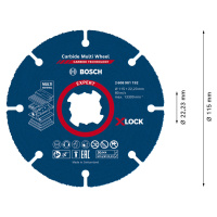 Kotouč řezný Bosch Carbide Multi Wheel X-LOCK 115×1 mm Dostupné varianty: Víceúčelový řezný koto