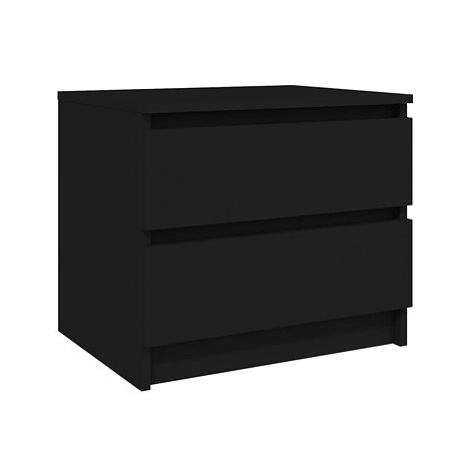 SHUMEE Noční stolek černý 50 × 39 × 43,5 cm dřevotříska, 806195
