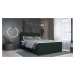SFAB Kontinentální čalouněná postel MILANO (160x200 cm) Barva látky: Petrolejová (Lincoln 75)