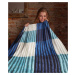 Top textil Mikroflanelová deka vlnkovaná 150x200 cm modrá/bílá