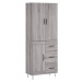 vidaXL Skříň highboard šedá sonoma 69,5 x 34 x 180 cm kompozitní dřevo