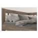 Rohová postel APOLONIE pravá, buk/šedá, 160x200 cm