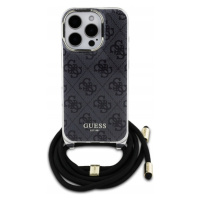 Pouzdro Guess pro iPhone 16 Pro 6.3 černé Crossbody Cord 4G Print