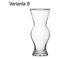 Váza skleněná 25cm čirá mix tvarů C