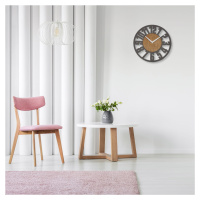 Originální hodiny s velkými čísly v kombinaci dřeva o moderní šedé barvy 30 cm