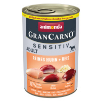 Animonda GranCarno Adult Sensitive 6 × 400 g - čisté kuřecí & rýže