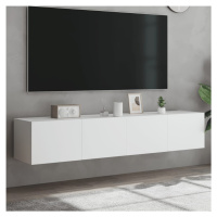 vidaXL Nástěnné TV skříňky s LED osvětlením 2 ks bílé 80 x 35 x 31 cm