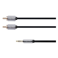 Kabel KRUGER & MATZ JACK 3.5 stereo/2xCINCH 3m KM0311