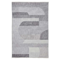 Šedý pratelný koberec s příměsí bavlny 152x230 cm Whisper – Think Rugs