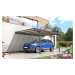 Kovový přístřešek / carport TRIGANO JARDIN MISTRAL WALL LG2461