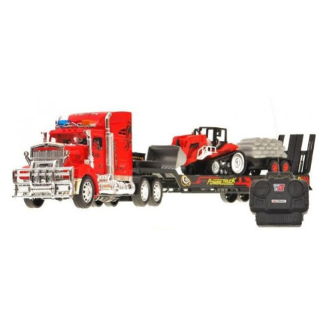 Kamion R/C s návěsem a nakladačem - červená Toys Group