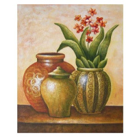Obraz - Tři vázy s květinami