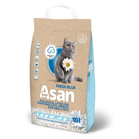 Asan Cat Fresh Blue eko-stelivo pro kočky a fretky 10 l (2 kg)