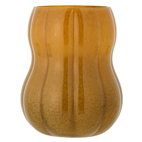 Hnědá skleněná ručně vyrobená váza (výška 20 cm) Pumpkin – Bloomingville