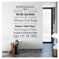 Samolepka na zeď - Bathroom Rules