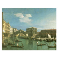 Obrazová reprodukce The Rialto Bridge, Venice, (1697-1768) Canaletto, 40 × 30 cm