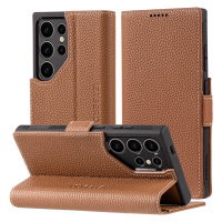 Kožené Pouzdro Erbord Leather Wallet pro Galaxy S24 Ultra, Peněženka, Obal