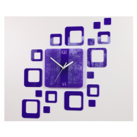 ModernClock 3D nalepovací hodiny Roman Quadrat fialové