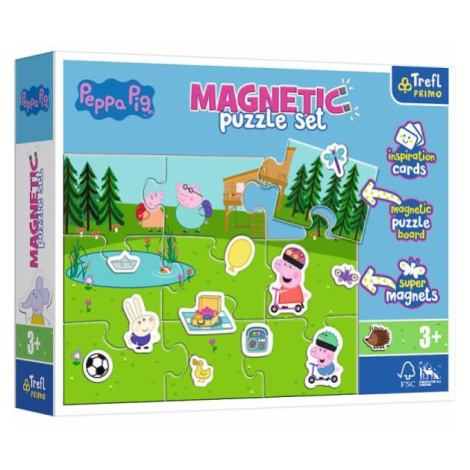 Trefl Magnetické Peppa a její zábava Peppa Pig v krabici 28,5x22x5cm 12 dílků