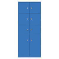 BISLEY LateralFile™ Lodge, s 8 uzamykatelnými boxy, výška 6 x 375 mm, 2 x 755 mm, modrá