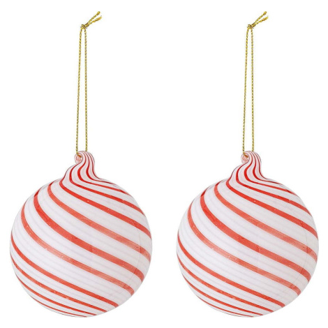 Skleněné vánoční koule v sadě 2 ks ø 8 cm Zwirl – Bloomingville