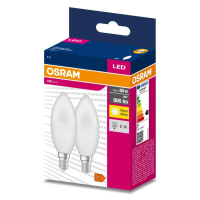 2PAK LED žárovka LED E14 B35 7W = 60W 806lm 3000K Teplá 220° OSRAM VALUE