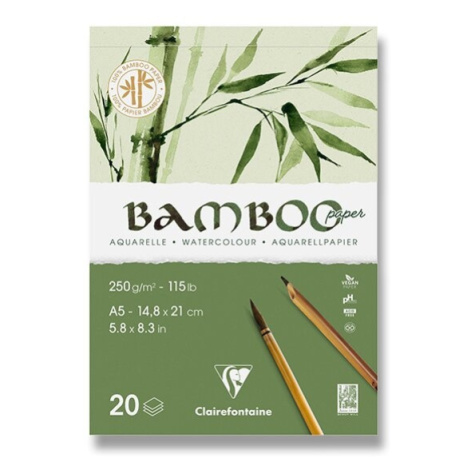 Akvarelový blok Clairefontaine Bamboo A5, 20 listů, 250 g Clairefontaine