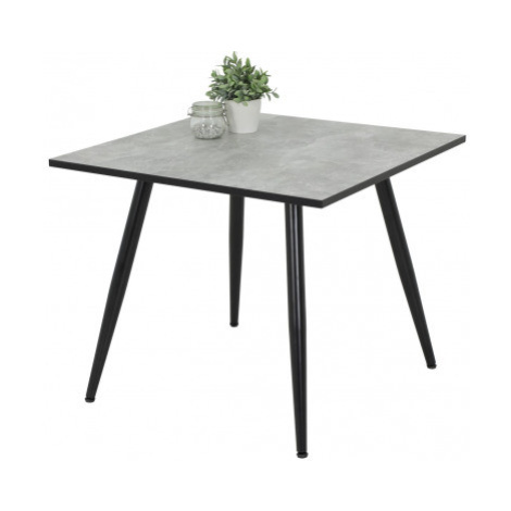 Čtvercový jídelní stůl Alena 90x90 cm, šedý beton Asko