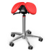 Sedlová židle Salli SwingFit Barva čalounění: Kůže - červená #05011, Konstrukce: chromová + stan