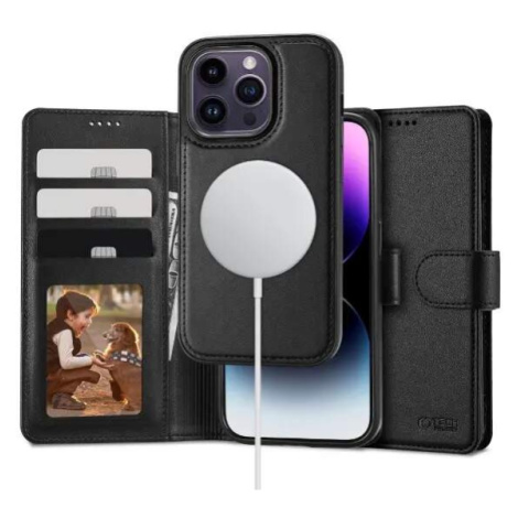 Knížkové pouzdro na iPhone 15 PRO 6.1" Tech-Protect Wallet MagSafe Černé