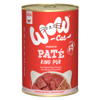 WOW Cat Adult 12 × 400 g - výhodné balení - čisté hovězí