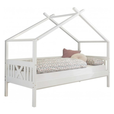 Domečková postel KARLONIE 2 bílá, 90x200 cm
