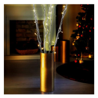 LED Vánoční dekorace 40xLED/3xAA stříbrná