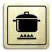 Accept Piktogram "kuchyň III" (80 × 80 mm) (zlatá tabulka - černý tisk)